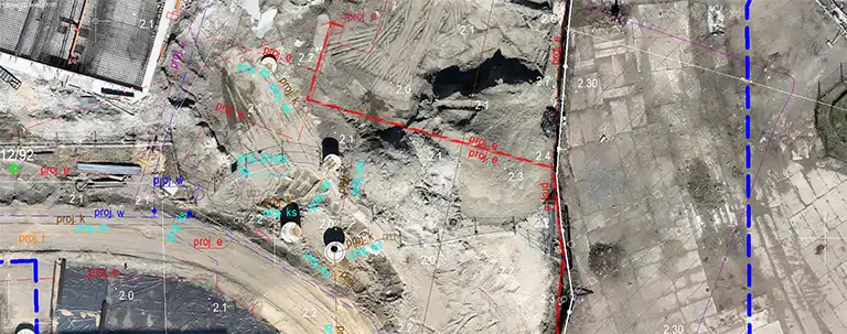 Porównanie mapy z nalotem dronem